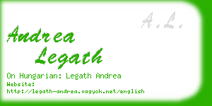 andrea legath business card